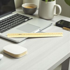 Vintage 12" Staedtler Mars Triangular Drafting Architects Scale Ruler Japan